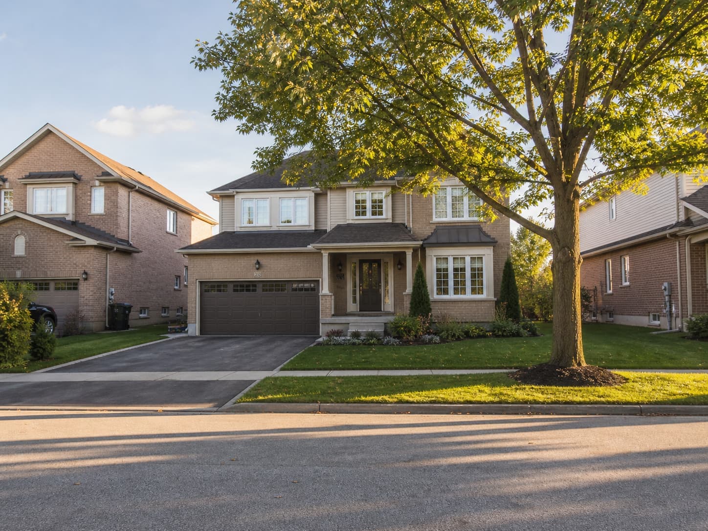 GTA detached home exterior at golden hour